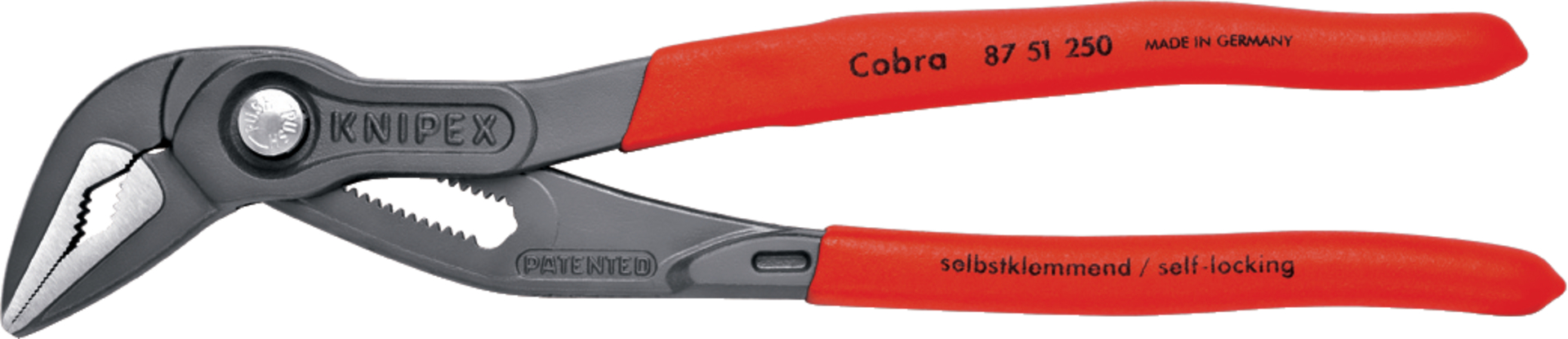 KNIPEX 87 51 250 Cobra ES extra-schlanke Wasserpumpenzange KST atra. 250 mm