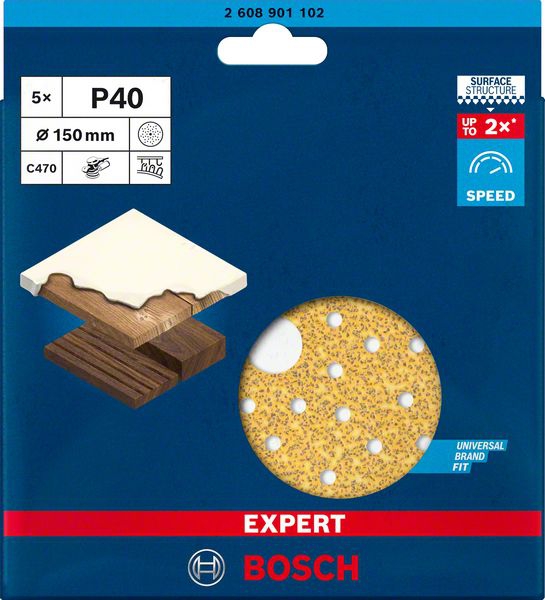 Bosch Expert C470 Schleifpapier 150mm K40 Nr: 2608901102