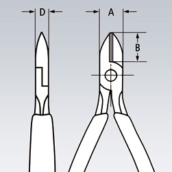 KNIPEX 79 22 125 ESD Präzisions- Elekt.-Seitenschneider ESD brün. 125 mm