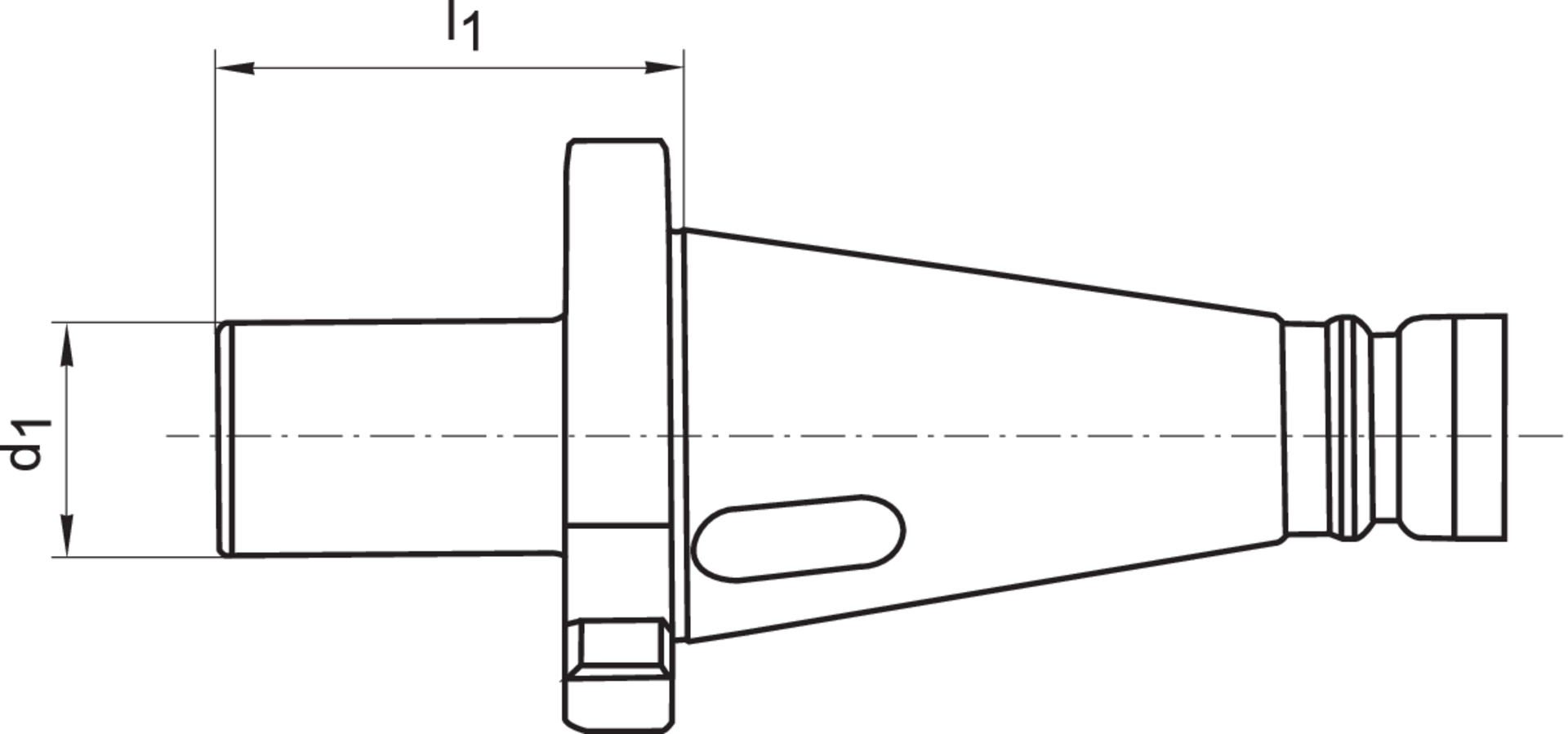 FORTIS Einsatzhülse DIN2080 Form D SK 50 / MK 1