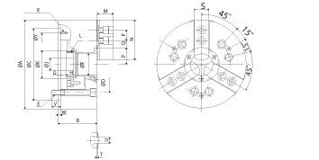 Kraftspannfutter B205 3B 135mm       Kitagawa