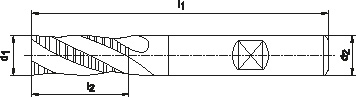 FORMAT Schaftfräser DIN844 K HSSE NF 22,00 mm