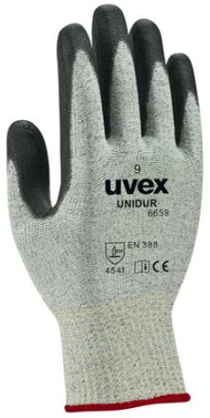 UVEX Schnittschutz-Handschuh unidur 6659 Gr. 11 Nitrilschaum grau/schwarz, 6093.8