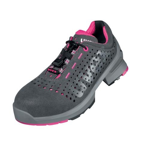 UVEX 1 ladies Sicherheits-Halbschuh gel. Gr. 42 W11 S1 ESD SR grau/pink 8561.8