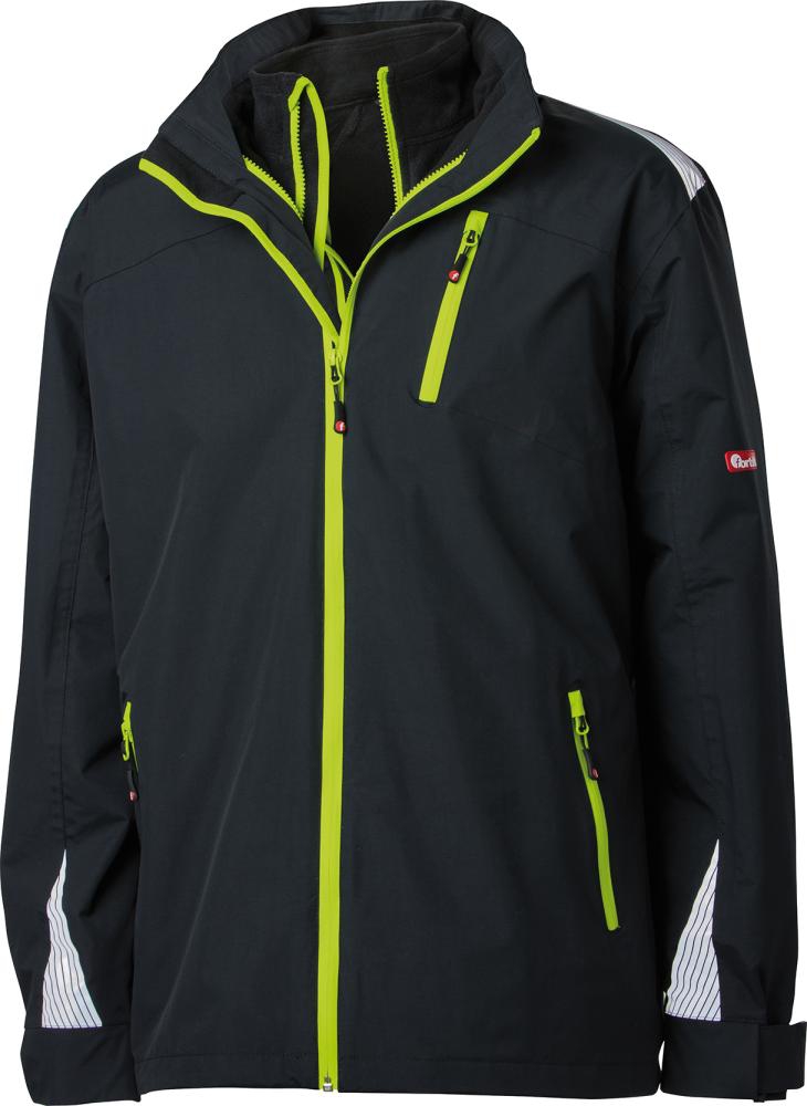 FORTIS 3-in-1Jacke 24, schw./türkis,Gr.3XL