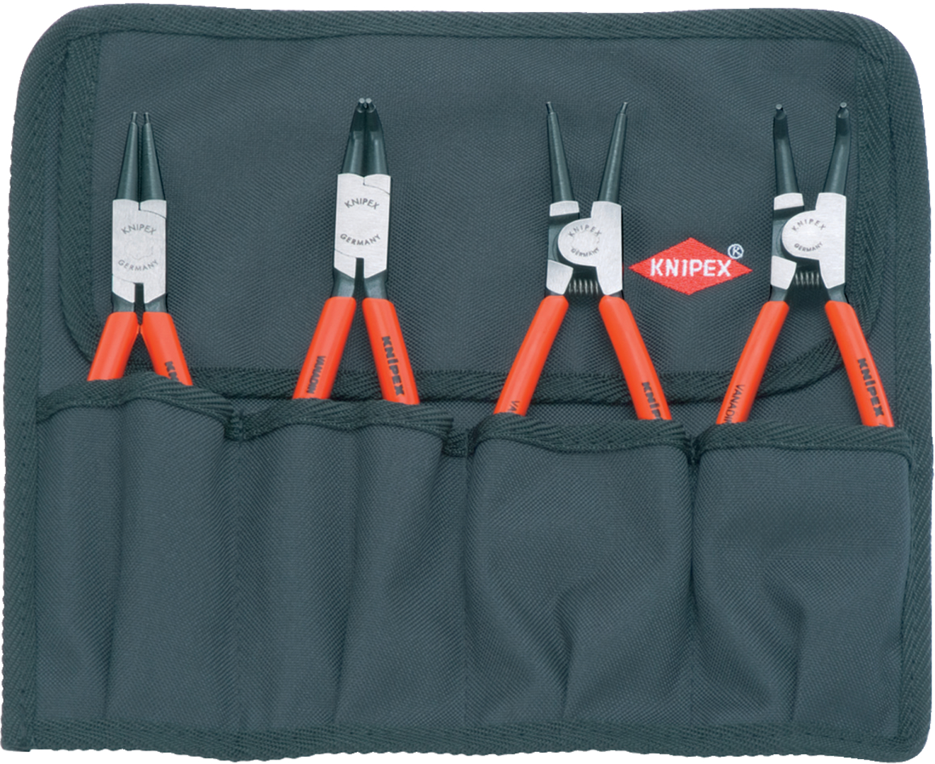 KNIPEX 00 19 56 Sicherungsringzangen-Set 4-teilig