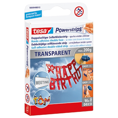 tesa Klebestücke Powerstrips Deco 58800-00012 81x15mm tr 16 St./Pack.