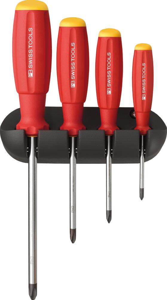 PB Swiss Tools Schraubendreher-Satz 4-teilig PH, im Wandhalter