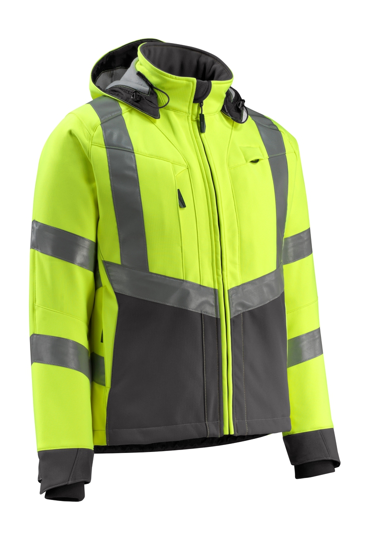 MASCOT Safe Supr Softsh-Jacke Blackpool Gr. L hi-vis glb/dunkelanthr 15502-246