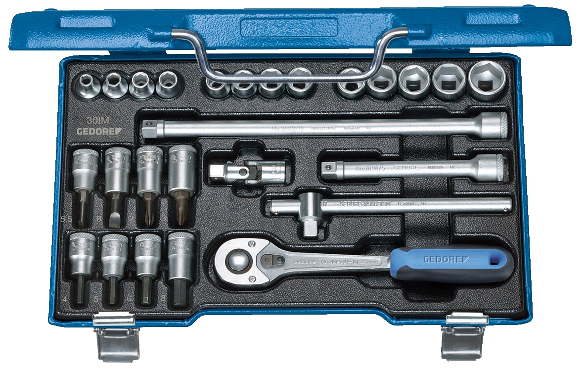 GEDORE Steckschlüssel-Satz 3/8" 26-tlg 6-kant IN-IS-PH, 30 IMU-10, 6229740