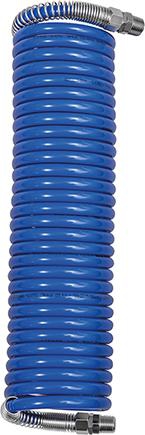 RIEGLER Spiralschlauch PA blau AG R 3/8" Verschraubung+Knickschutz, 12x9mm, 7,5m