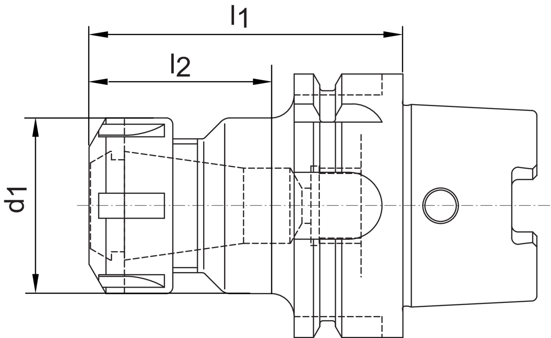 Spannzangenf. ER D69893A HSK-A100-16x100mm  Haimer