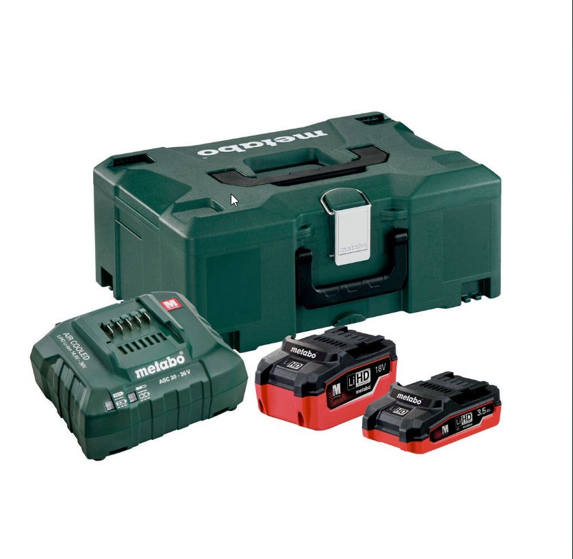 METABO Basis-Set für Pick u Mix LiHD 18 V, 1x3.5 Ah + 1x5.5 Ah + ML