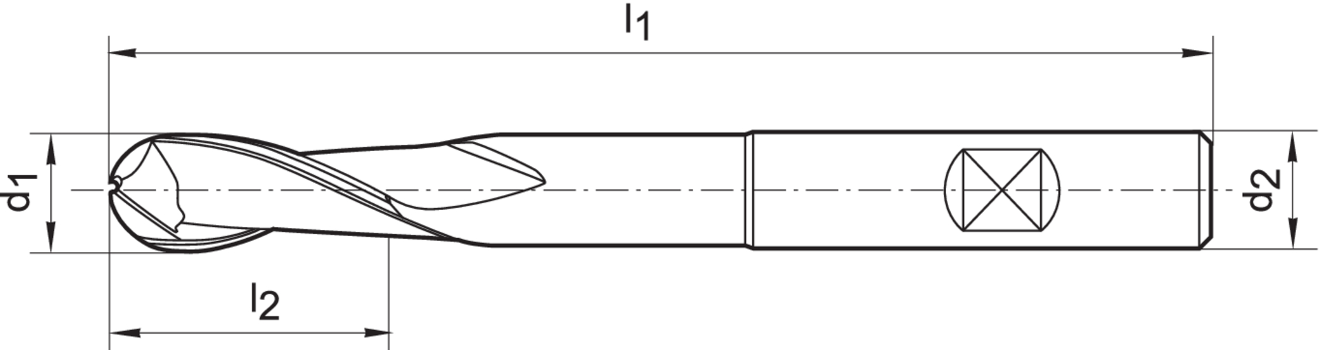 FORMAT Radiusfräser lang TiALN 13,00mm