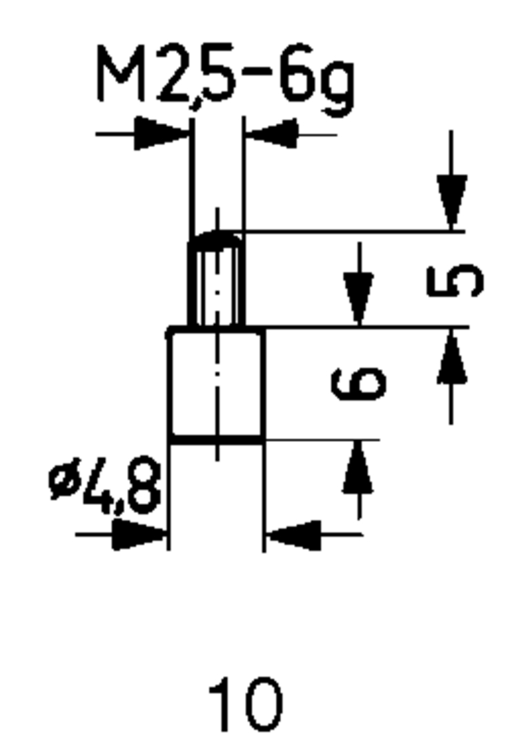 Messeinsatz f.Messuhren u.Feinz. Stahl Abb.10/ 4.8 mm Käfer