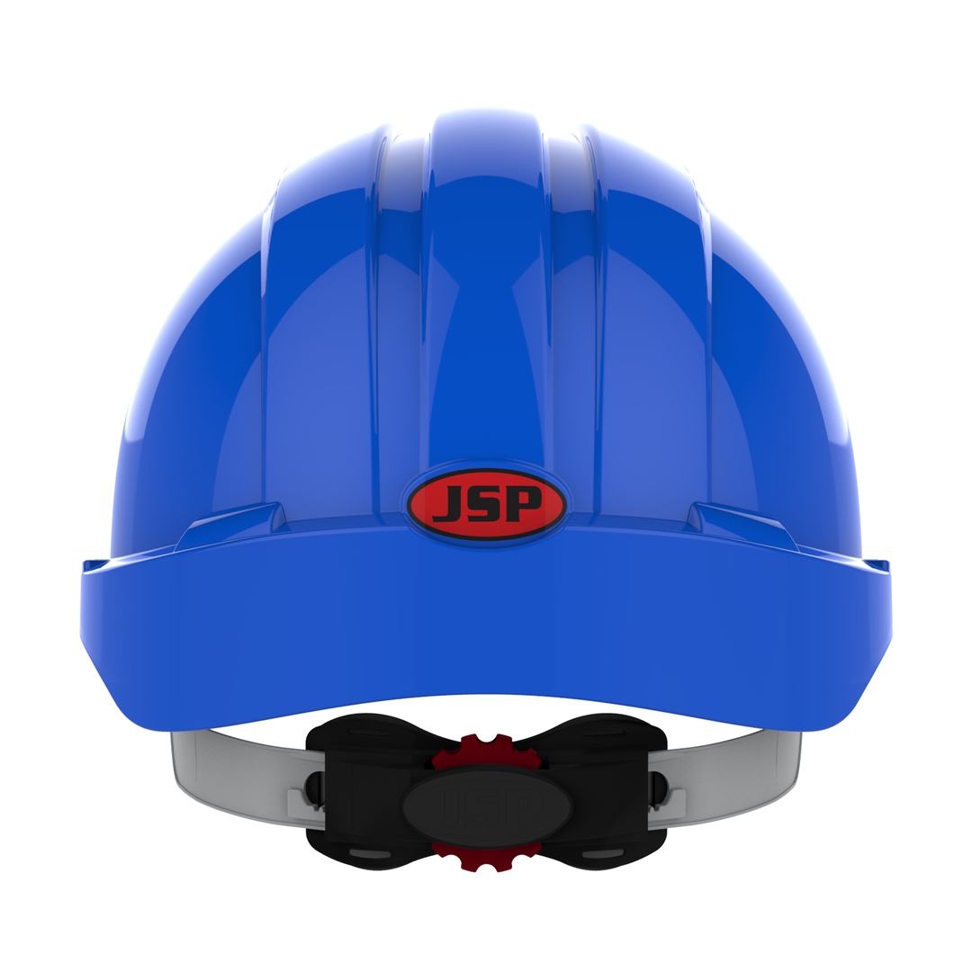 JSP Schutzhelm EVO3 AJF170 belüftet, mit Schirm, blau