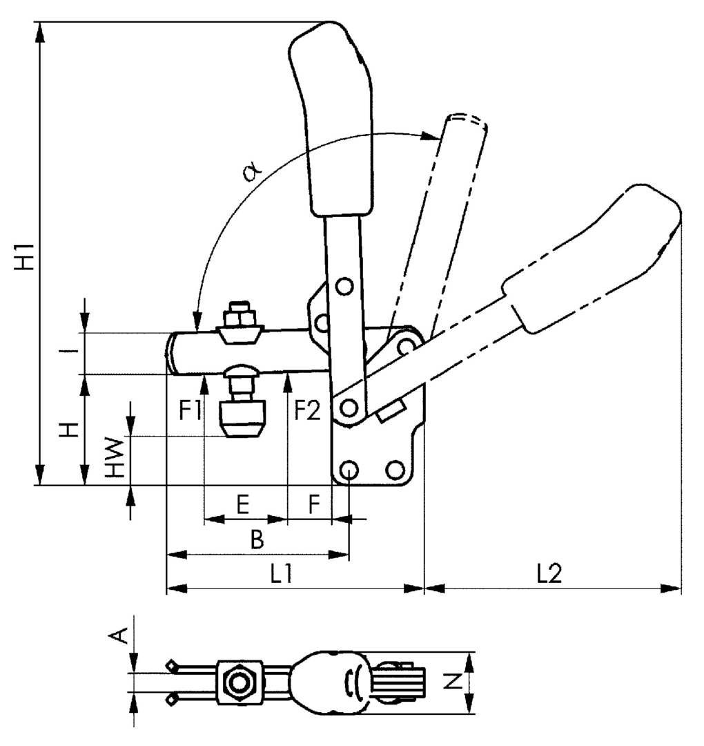 Senkrecht - Spanner 6802 Gr. 1 AMF