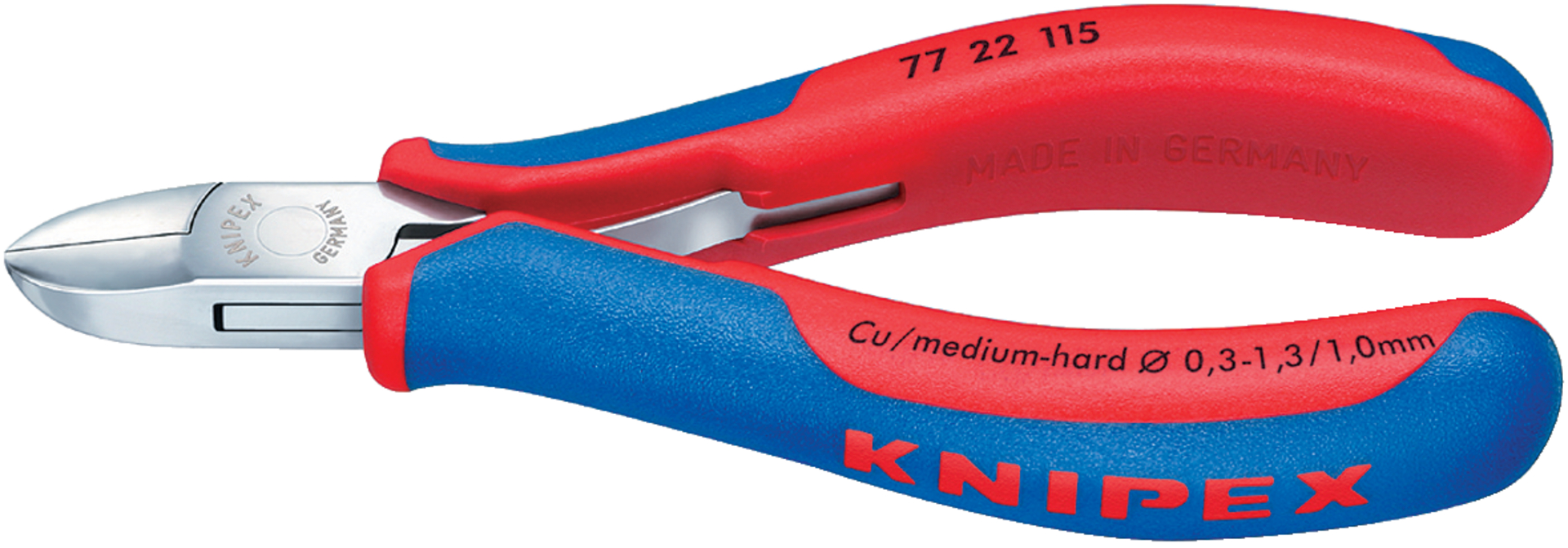 KNIPEX 77 22 115 Elektronik- Seitenschneider mit Mehrko. 115 mm