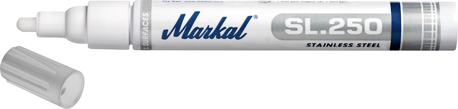 MARKAL Edelstahl-Lackmarker SL 250 weiß