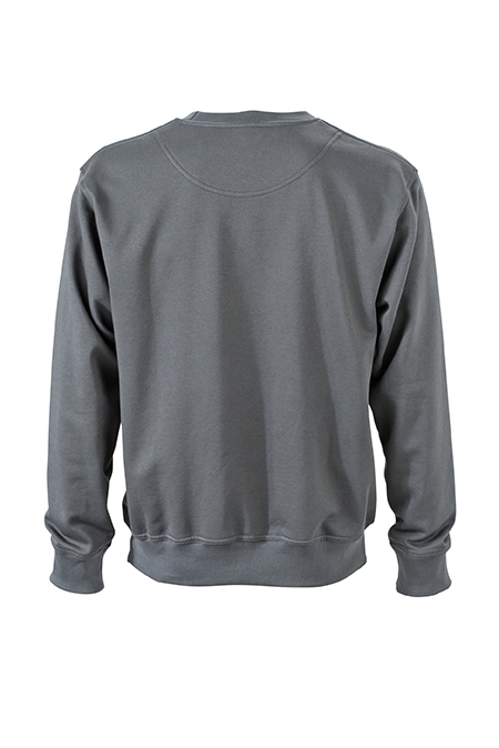 JN Workwear Sweat JN840 70%BW/30%PES, dark-grey, Größe M