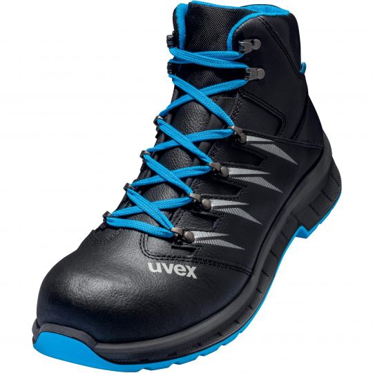 UVEX 2 trend Sicherheits-Stiefel Gr. 39 W11 S2 ESD SR schwarz/blau 6935.8