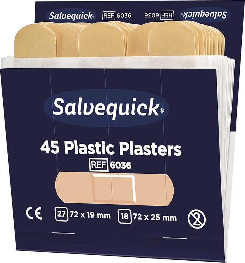 SALVEQUICK Nachfüllpackung 6x30 Pflaster, Finger., elastisch