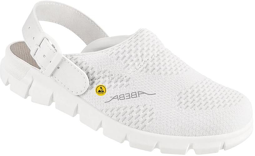 ABEBA Clog Dynamic 37329 weiß, ESD OB A E FO SRC, Größe 38