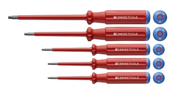 PB Swiss Tools Schraubendreher-Satz VDE 5-teilig Torx, im Karton