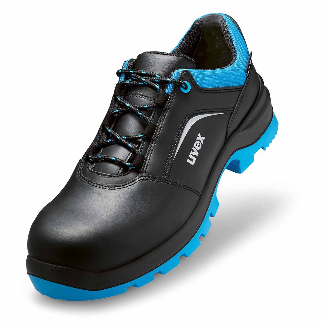 UVEX 2 xenova Sicherheits-Halbschuh Gr. 52 W12 S2 ESD SR schwarz/blau 9555.9