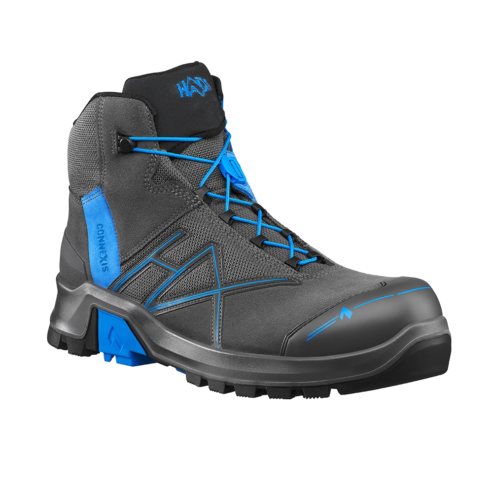 HAIX CONNEXIS Safety+ GTX mid grey-blue, ESD, Goretex, Gr.41 (UK 7,5)