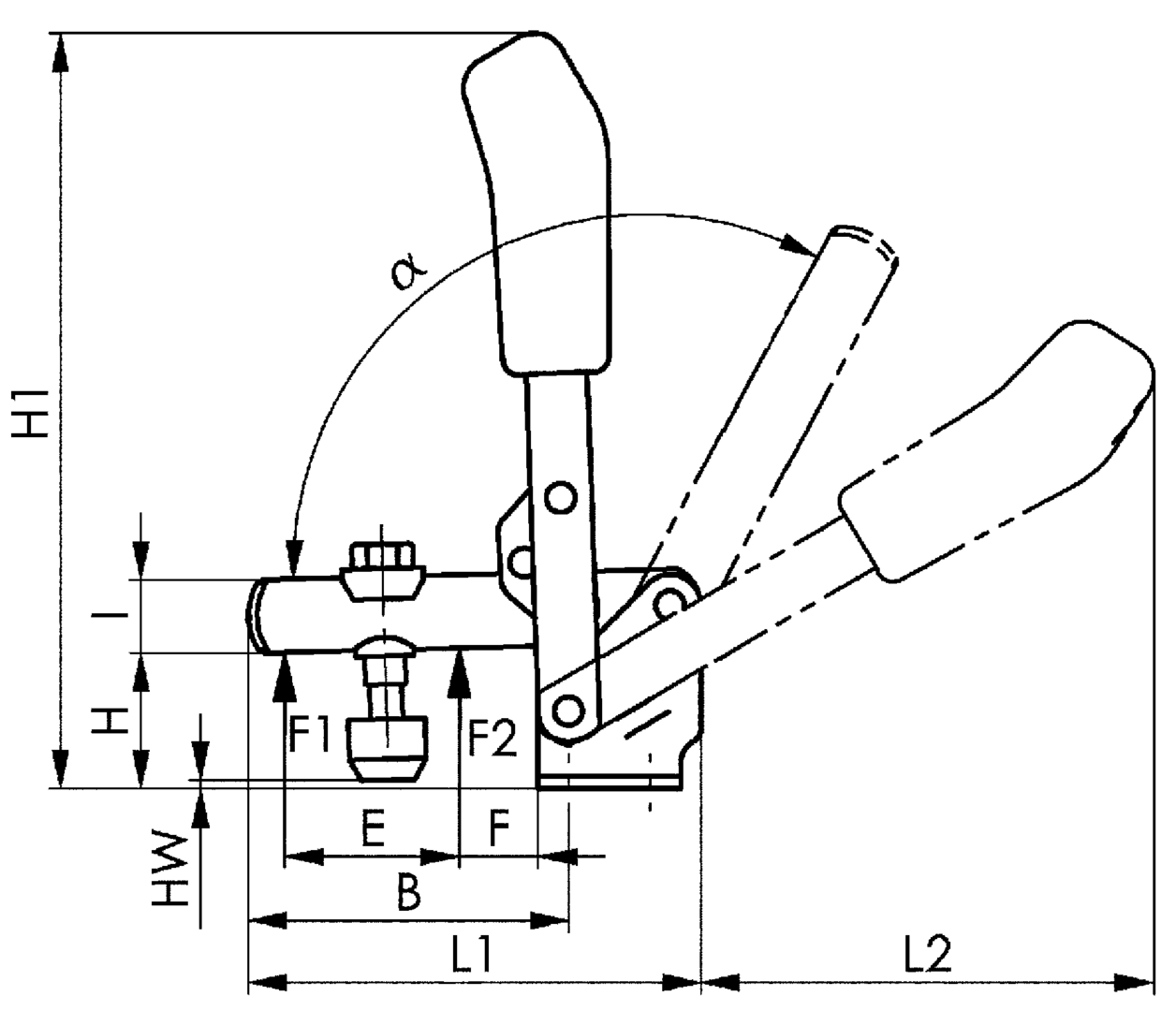 Senkrecht - Spanner 6800 NI Gr. 0 rostfrei AMF