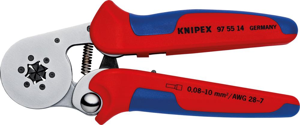 KNIPEX 97 55 14 Selbsteinstellende Crimpzange f. Aderendhülsen verc. 180 mm