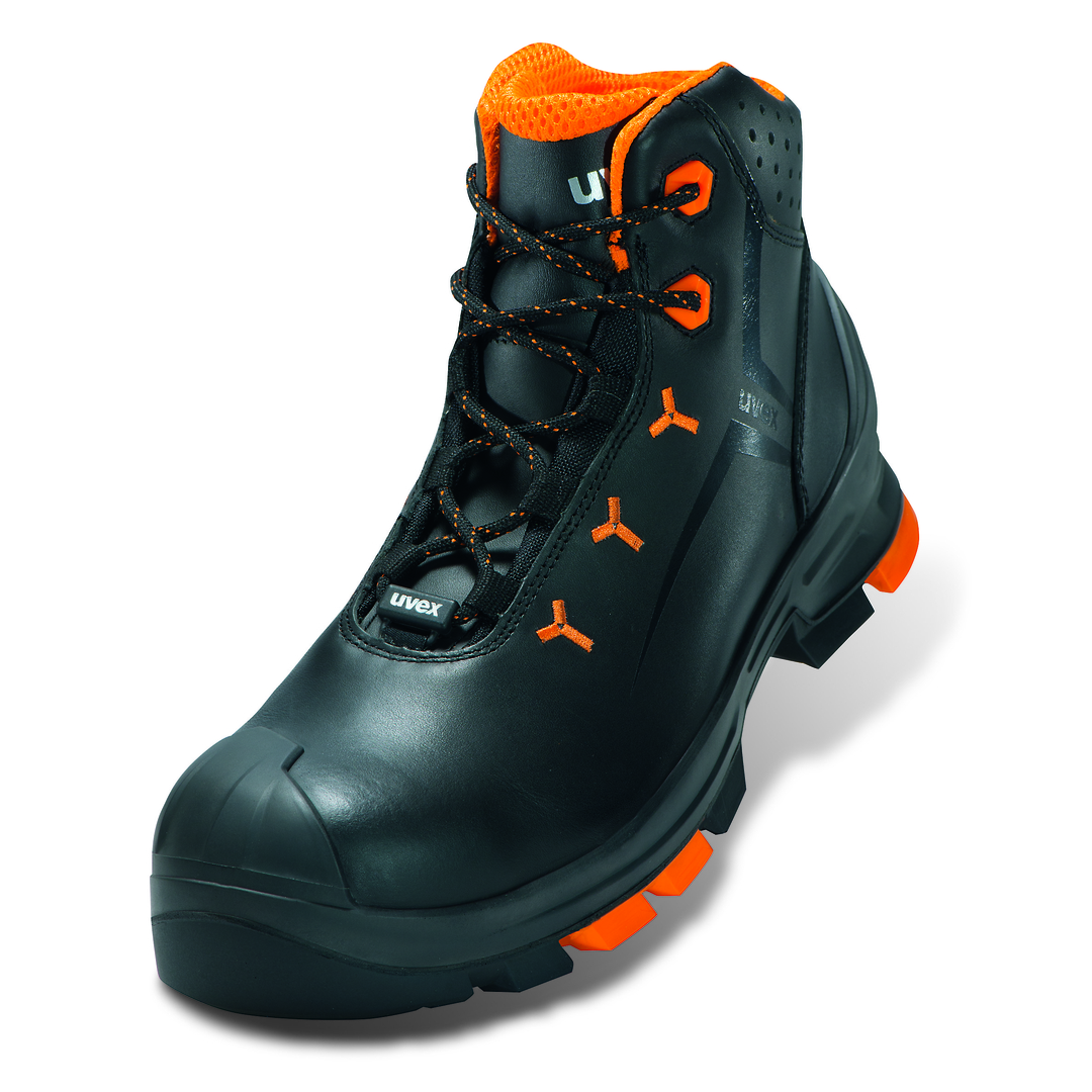 UVEX 2 Sicherheits-Stiefel Gr. 39 W11 S3L ESD SR schw/orange 6503.2