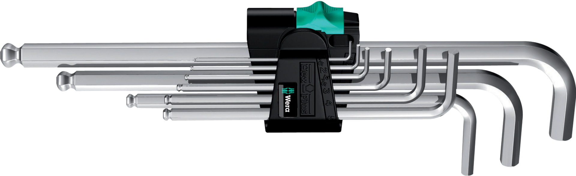 WERA Hex-Plus 6kt.-Winkelschraubendreher -Satz, 9tlg. 950 PKL/9SM N