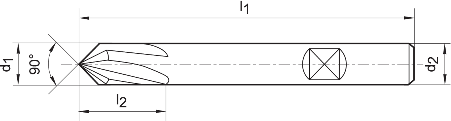 FORMAT Entgratfräser NC D6527 VHM 120 Grad TiAlN 20,0mm