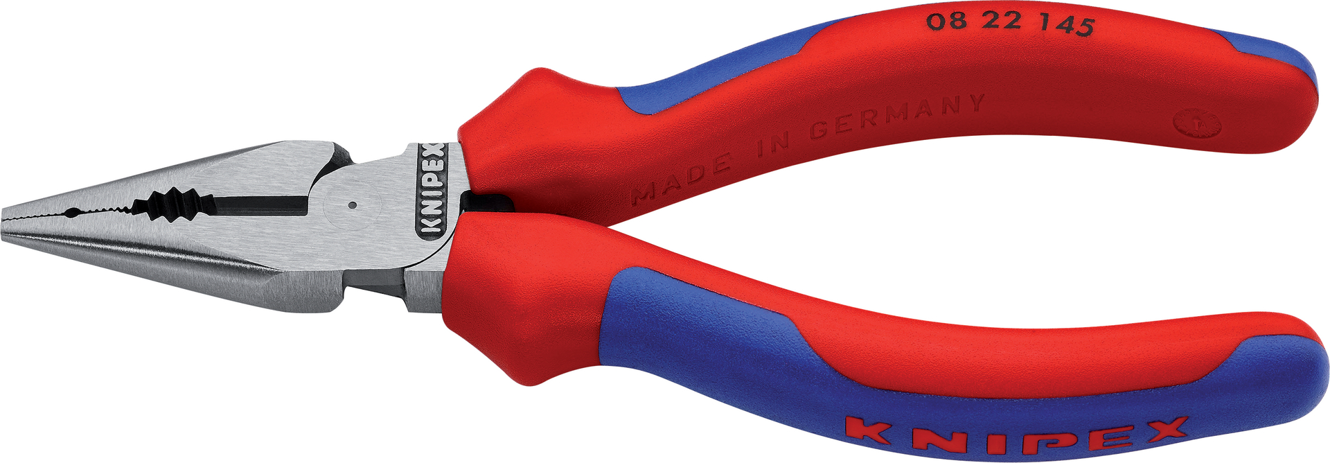 KNIPEX 08 22 145 Spitz-Kombizange mit Mehrko. schwarz atra. 145 mm