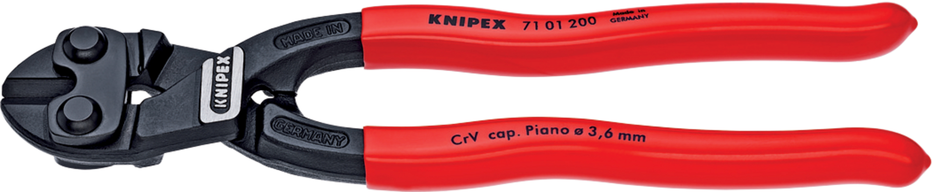 KNIPEX 71 01 200 CoBolt Kompakt- Bolzenschneider schwarz atra. 200 mm