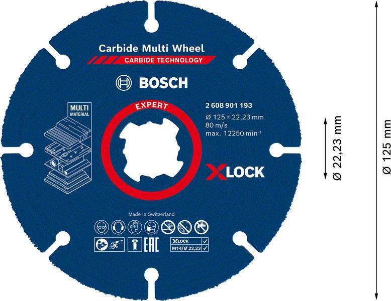 BOSCH X-LOCK Multiwheel Trennscheibe EXPERT Carbide 125x22,23 mm