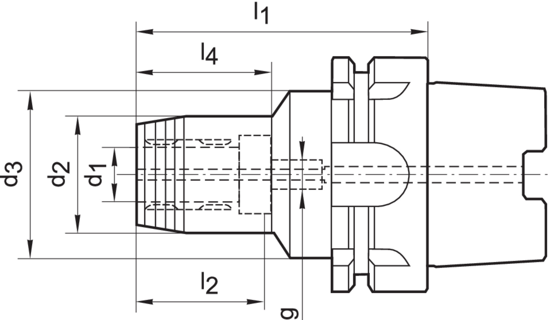 WTE-Hydro-Dehnspannfutter HSK-A, kurze, schlanke Ausf.