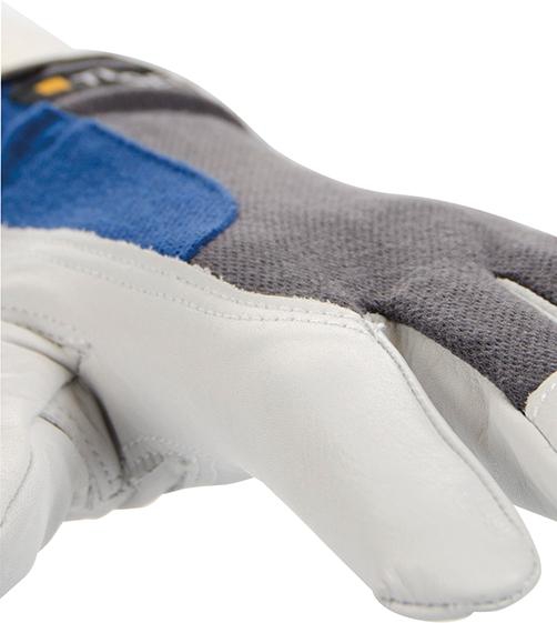 TEGERA Nappaleder-Handschuh 888 Gr.9 grau/blau