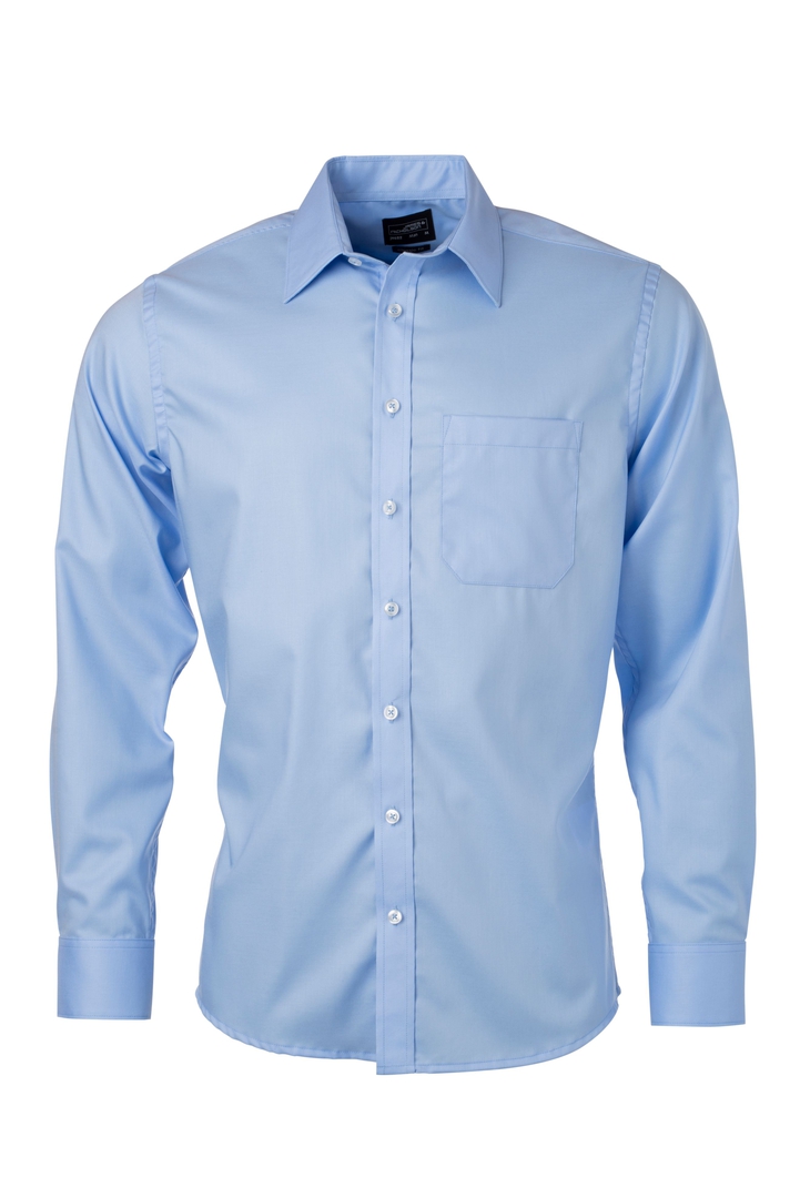 JN Herren Langarm Shirt JN682 light-blue, Größe M