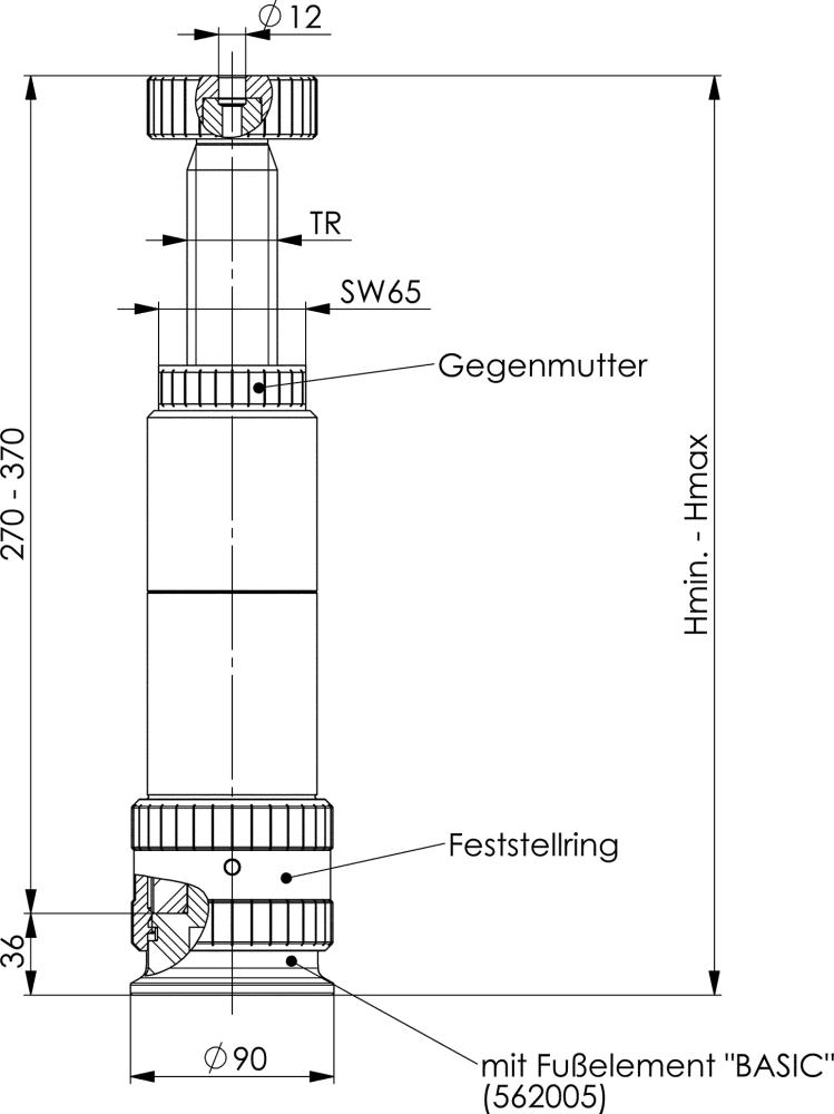 AMF Schraubbockelement 6425S-406mm