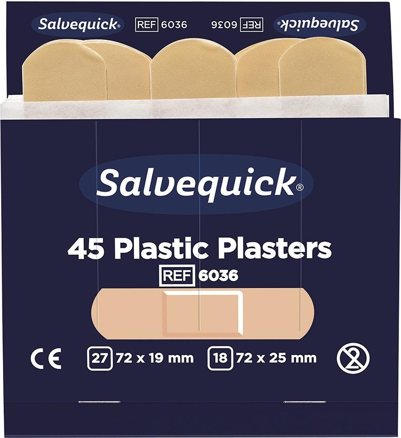 SALVEQUICK Nachfüllpackung 6x30 Pflaster, Finger., elastisch