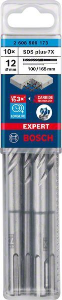 BOSCH Hammerbohrer EXPERT SDS Plus-7X 12x100x165 mm, VE 10