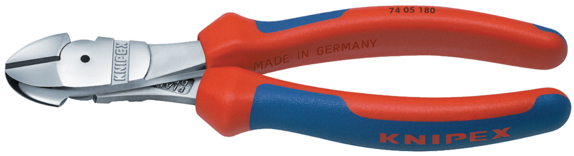 KNIPEX 74 05 200 Kraft-Seitenschneider mit Mehrko.-Hülle verchromt 200 mm