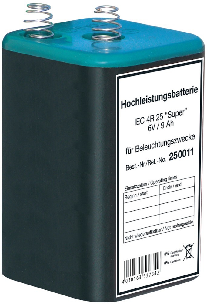 Blockbatterie IEC 4R25 6V 9Ah 4030163537842