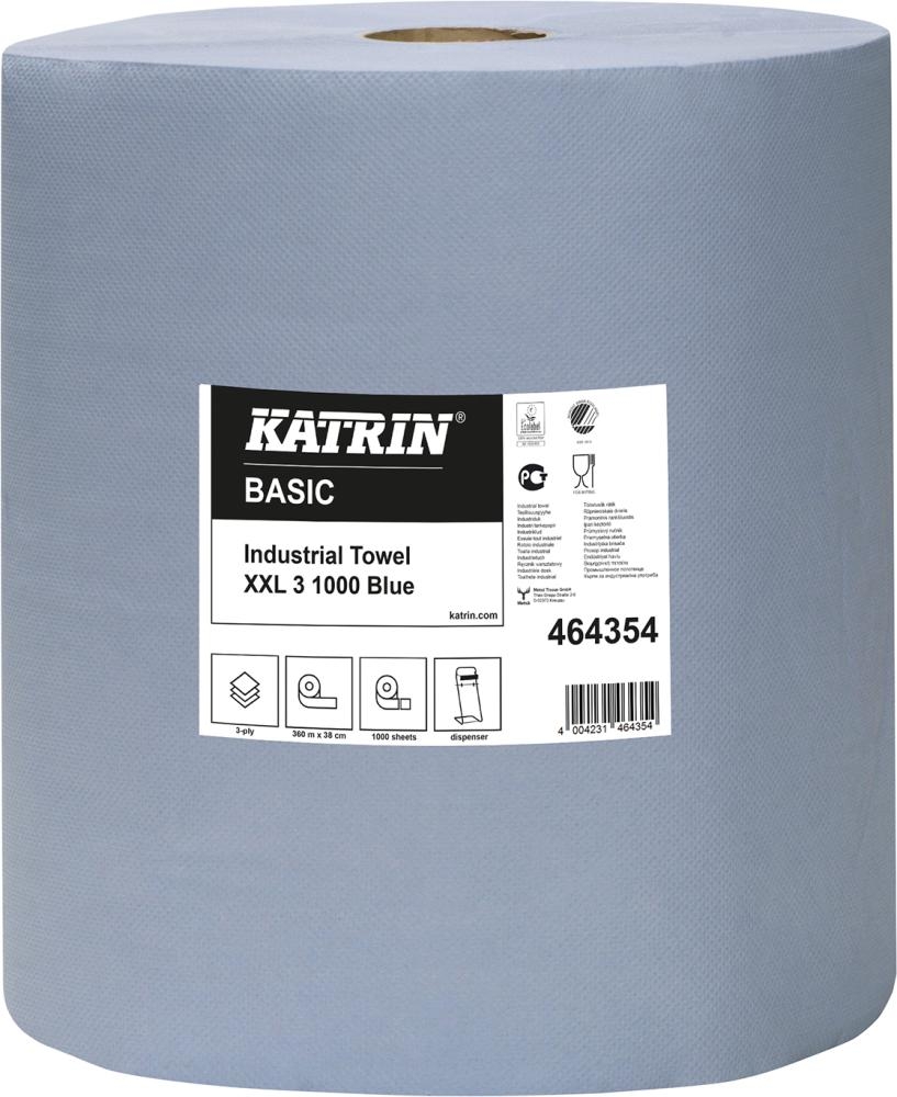 KATRIN Universal Wischtuch, Großrolle 1000 Blatt, 2-lagig, 38x36 cm