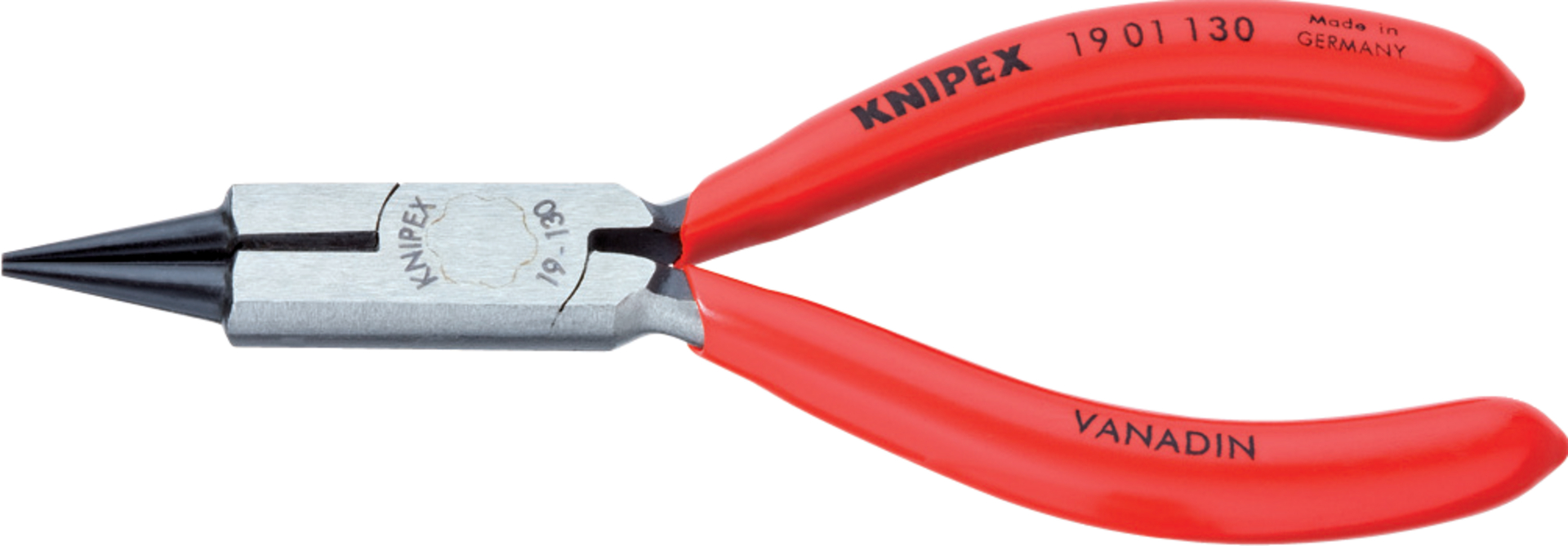 KNIPEX 19 01 130 Rundzange Schneide (Schmuckbiegezange) schwarz atra. 130 mm