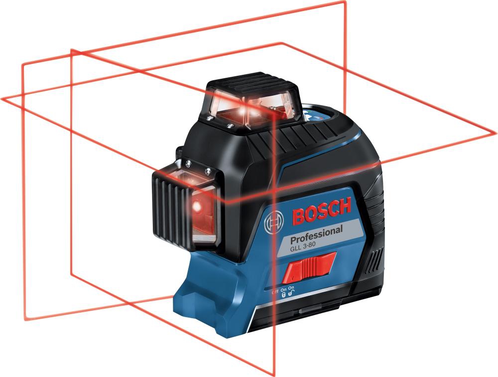 BOSCH Kreuzlinienlaser GLL 3-80, Stofftasche, Koffer