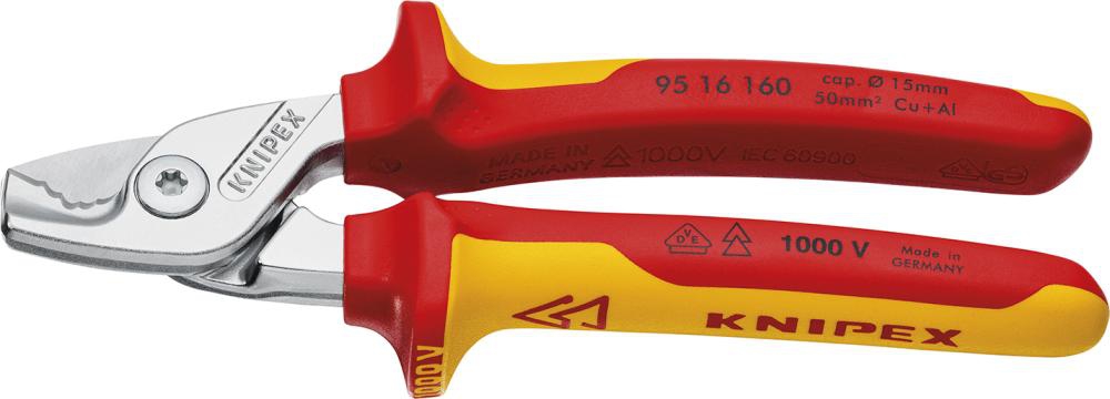 KNIPEX Kabelschere VDE mit Mehrkom-